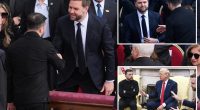 JD Vance and Volodymyr Zelensky shake hands during first encounter since Oval Office blow-up