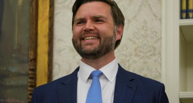Smiling Vice President JD Vance.