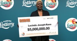 Jacksonville woman wins $5 million from Florida Lottery scratch-off game