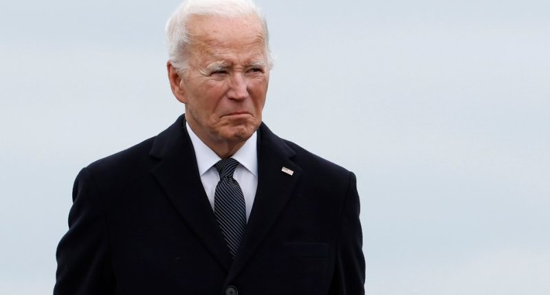 President Biden at a dignified transfer ceremony.