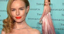 Kate Bosworth opts for simple strapless pink gown at Tiffany launch