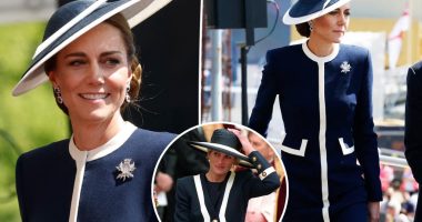 Kate Middleton nods to Princess Diana in nautical outfit at ship christening