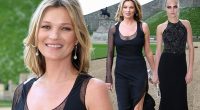 Kate Moss and her younger counterpart Cara Delevingne