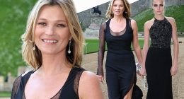 Kate Moss and her younger counterpart Cara Delevingne