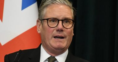 Keir Starmer, British Prime Minister, at a press conference.
