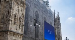 A 35-year-old man jumping from the Milan Cathedral.