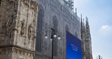 A 35-year-old man jumping from the Milan Cathedral.