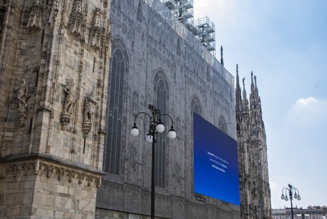 A 35-year-old man jumping from the Milan Cathedral.