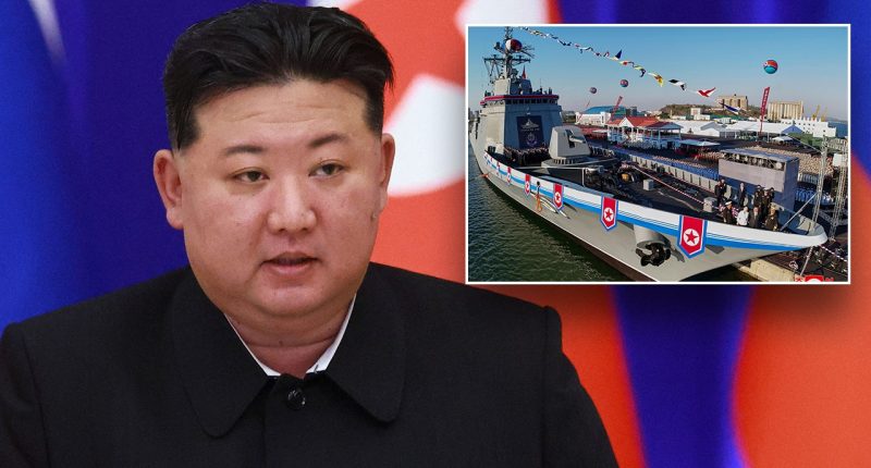Kim Jong Un left fuming after North Korea’s new destroyer damaged in failed launch