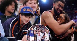 Knicks stars party with celebs at private party