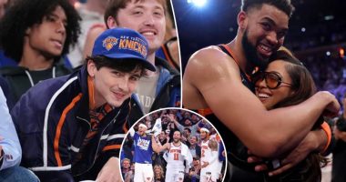 Knicks stars party with celebs at private party
