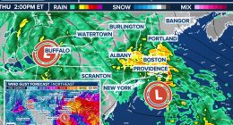 Late-season nor'easter to ruin Memorial Day travel on the East Coast