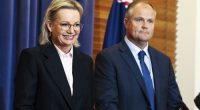 Liberal leader Sussan Ley and Deputy Liberal leader Ted O'Brien at a press conference at Parliament House in Canberra