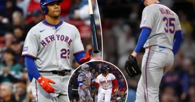 Listless Mets bats fall flat against Red Sox in third straight loss