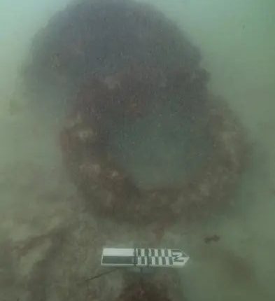 Underwater wreckage of the Koning Willem de Tweede.