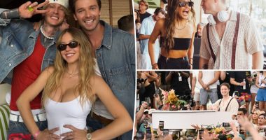 MGM Grand's Palm Tree Beach Club opening: Sydney Sweeney, MGK, more