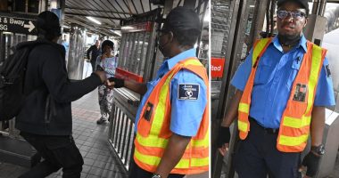 MTA subway guards are holding doors open for fare beaters, sleeping on the job