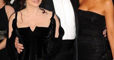 Helena Bonham Carter, Donald Trump, and Melania Trump at the Academy Awards.