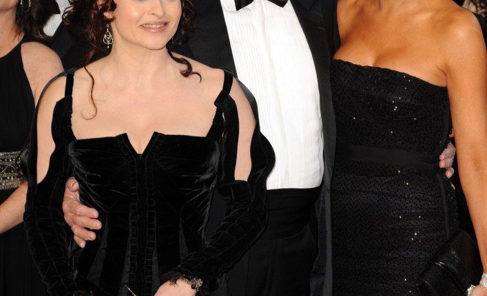 Helena Bonham Carter, Donald Trump, and Melania Trump at the Academy Awards.