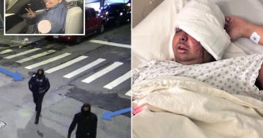 Masked thugs pummel and rob uniformed NYPD housing cop in Bronx and take his gun