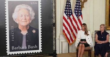 Melania Trump hosts White House event commemorating Barbara Bush stamp