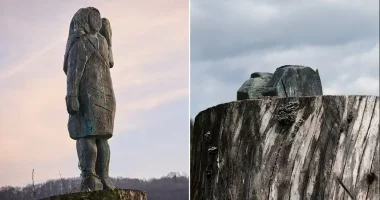 Melania Trump statue sawed off at the ankles and stolen in Slovenia