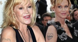 Melanie Griffith covers up Antonio tattoo while