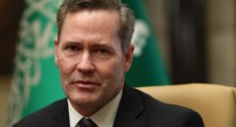 Mike Waltz, U.S. National Security Advisor, during a meeting in Riyadh, Saudi Arabia.