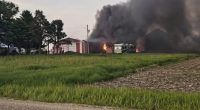 Multiple agencies respond to large fire in Weldon