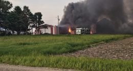 Multiple agencies respond to large fire in Weldon