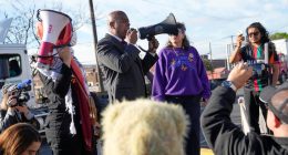 Newark mayor arrested amid protests against immigration center