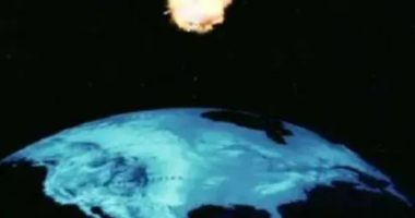 Electromagnetic pulse burst above Earth.