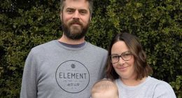 Nikola Cowin, pictured with her baby daughter and husband Matthew Smart, says she was unknowingly signed to a student loan by a misleading recruiter.
