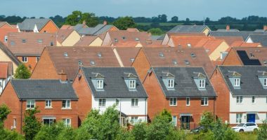 New built terraced houses