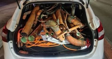 Hï»¿ighway patrol officers uncovered a car full of allegedly stolen copper in Sydney's inner west last week. Copper pipes poking through the windows of the car and a bent number plate sent alarm bells off for NSW police on Sunday.