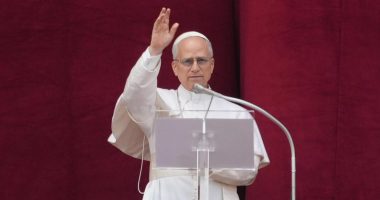 Pope Leo XIV gives his first Sunday blessing since becoming pontiff