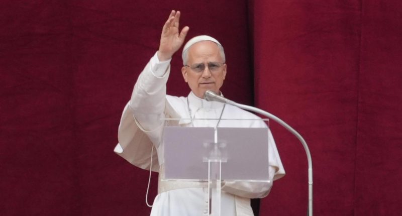 Pope Leo XIV gives his first Sunday blessing since becoming pontiff