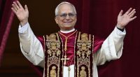 Pope Leo XIV greeting the crowd.