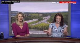 Screenshot of two news anchors on television.
