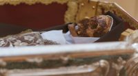 Remains of Saint Teresa of Jesus in a reliquary.