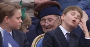Prince Louis hilariously mimics older brother George during VE Day parade