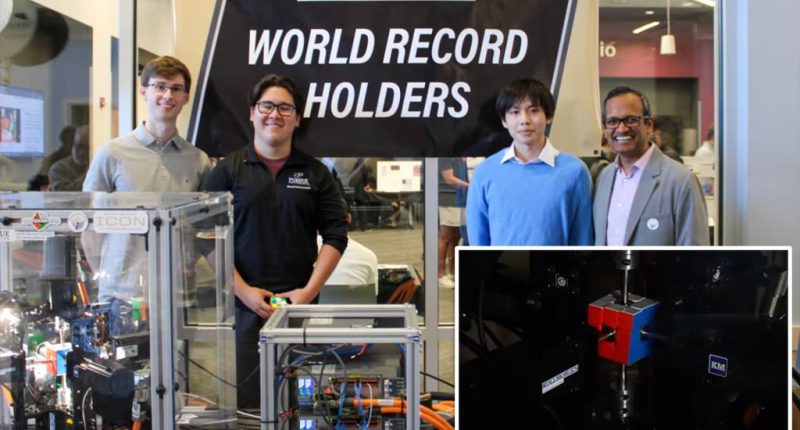 Purdue University students create robot that breaks record for solving Rubikâs cube -- smashing prior record held by Mitsubishi
