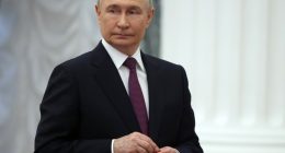 Vladimir Putin at an awards ceremony.