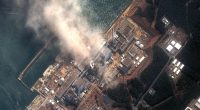 Satellite image of the Fukushima Dai-ichi Nuclear Power Plant after explosions.