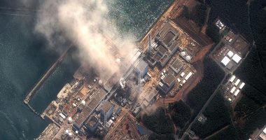 Satellite image of the Fukushima Dai-ichi Nuclear Power Plant after explosions.