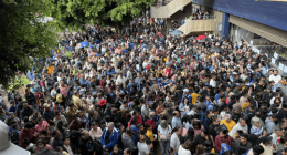 Riot squad called to control chaos outside selective school test
