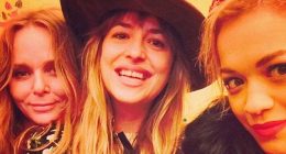 Rita Ora and Dakota Johnson pose for fun snap with Stella McCartney