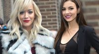 Rita Ora and Victoria strike pretty poses after the DKNY Fashion Show