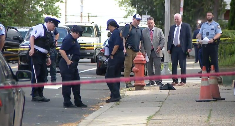 Rookie Philadelphia police officer shot in stomach while trying to break up fight near high school