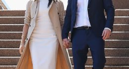 The Duke and Duchess of Sussex at the Sydney Opera House during their royal tour of Australia in 2018